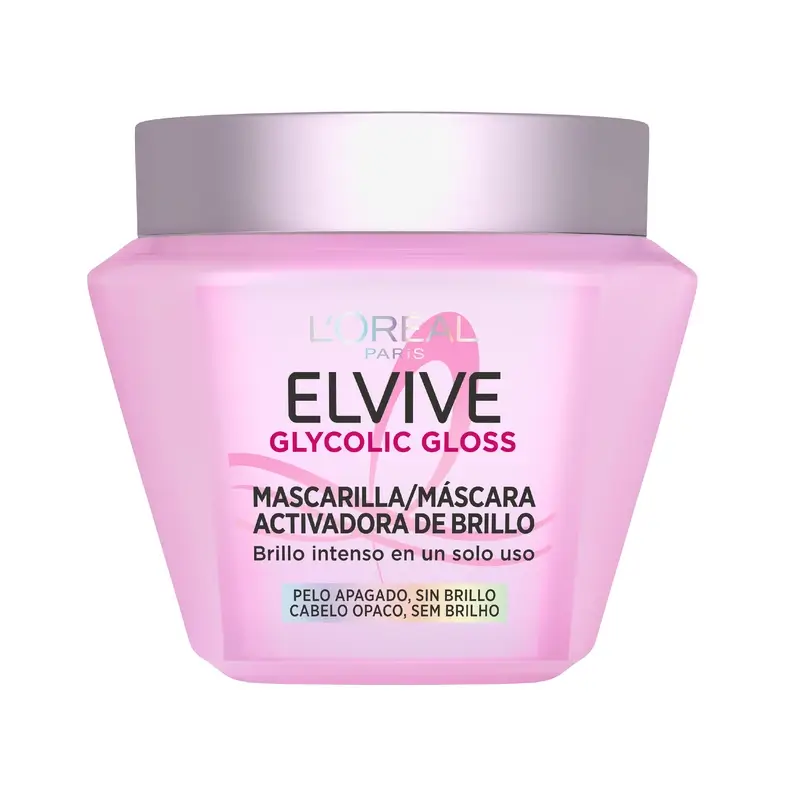 L'Oréal Paris Elvive Glycolic Gloss Mascarilla Activadora Del Brillo, 310 ml